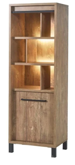 A-Meubel Alphen Kolomkast Links Oranje Teakhout