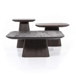 A-Meubel Bijzettafel Aron Vierkant - Bruin - 95765