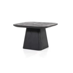 A-Meubel Bijzettafel Aron Vierkant - Zwart - 95766
