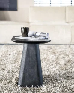 A-Meubel Bijzettafel Aron Vierkant - Zwart - 95764