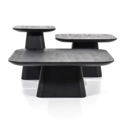 A-Meubel Bijzettafel Aron Vierkant - Zwart - 95764