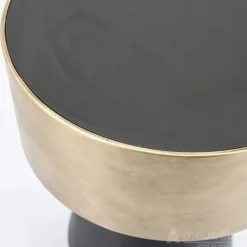 A-Meubel Bijzettafel Bunga 40cm - Goud/Zwart - 210038