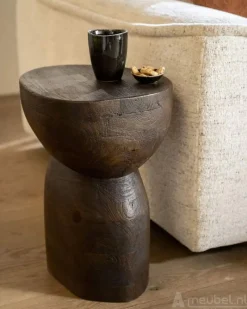 A-Meubel Bijzettafel Cobble - Bruin - 230284