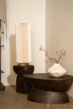 A-Meubel Bijzettafel Cobble - Bruin - 230284