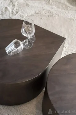 A-Meubel Bijzettafel Jules - 55cm - Bruin - 96245