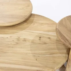 A-Meubel Bijzettafel Leoti Klein - Naturel - 240107