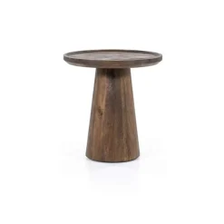 A-Meubel Bijzettafel Ron 46x49 - Bruin - 95650