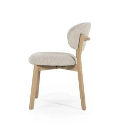 A-Meubel Eetkamerstoel Mikky Naturel hout - Taupe Moon - 96175