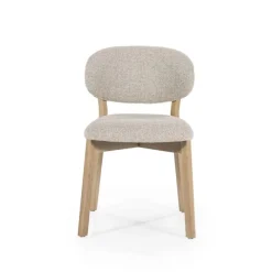 A-Meubel Eetkamerstoel Mikky Naturel hout - Taupe Moon - 96175