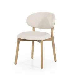 A-Meubel Eetkamerstoel Mikky Naturel hout - Beige Moon - 96174