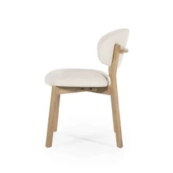 A-Meubel Eetkamerstoel Mikky Naturel hout - Beige Moon - 96174