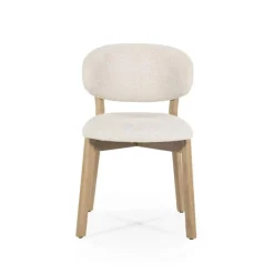 A-Meubel Eetkamerstoel Mikky Naturel hout - Beige Moon - 96174