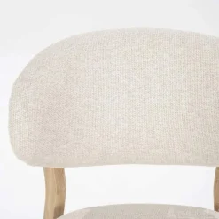 A-Meubel Eetkamerstoel Mikky Naturel hout - Beige Moon - 96174