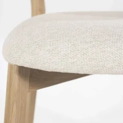 A-Meubel Eetkamerstoel Mikky Naturel hout - Beige Moon - 96174