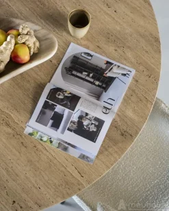 A-Meubel Eettafel Aikin - 130cm - Beige/Bruin - 95811