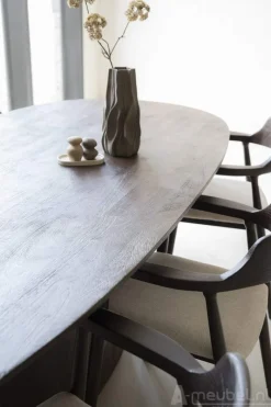 A-Meubel Eettafel Aron ovaal 300x110 - Bruin - 95672