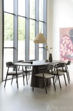 A-Meubel Eettafel Aron ovaal 200x110 - Bruin - 95668