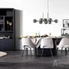 A-Meubel Eettafel Aron ovaal 250x110 - Zwart- 95671