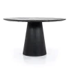 A-Meubel Eettafel Aron Rond - 130cm - Zwart - 95657