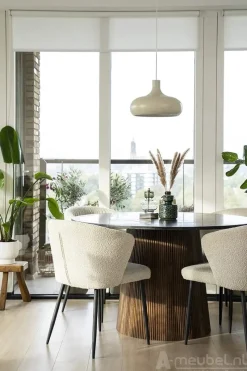 A-Meubel Eettafel Maxim Rond - 130x76cm - 95637