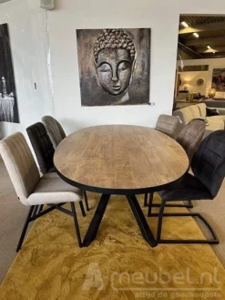 A-Meubel Eettafel Scarlet Ovaal 200cm