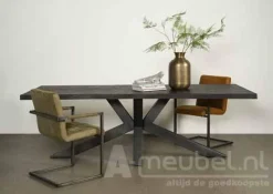 A-Meubel Eettafel Sovana - Zwart