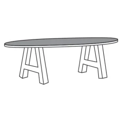 A-Meubel Eettafel TOV-KM Alphen Oud Teakhout