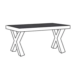 A-Meubel Eettafel-XM Alphen Oud Teakhout