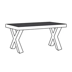 A-Meubel Eettafel-XM Lageland