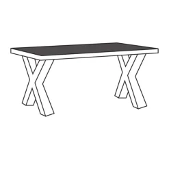 A-Meubel Eettafel-XM Lageland
