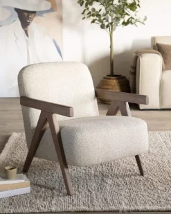 A-Meubel Fauteuil Francis - Beige Flou - 96316