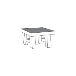 A-Meubel Hoektafel HT1-K Tegelen