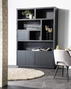 A-Meubel Kabinet Helsinki - 150cm - Zwart - 95725