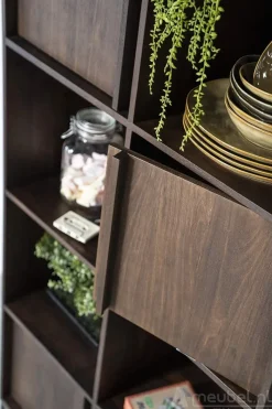 A-Meubel Kabinet Jimmy 3-deurs 2-laden - Bruin - 95868