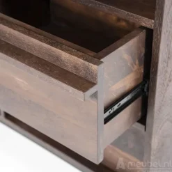 A-Meubel Kabinet Jimmy 3-deurs 2-laden - Bruin - 95868