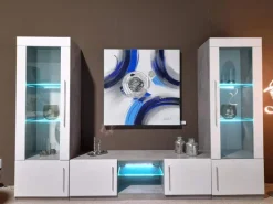 A-Meubel Kolomkast Glas Giethoorn Marmer Wit