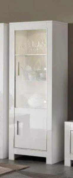 A-Meubel Kolomkast Glas Marknesse Wit