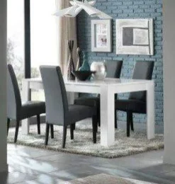 A-Meubel Marknesse Eettafel Wit/Marmer