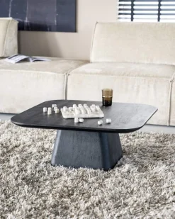 A-Meubel Salontafel Aron Vierkant - Zwart - 95770