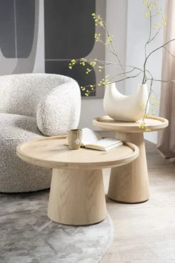 A-Meubel Salontafel Leia 66x39cm - Naturel - 96163