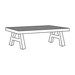 A-Meubel Salontafel T13-K Alphen Oud Teakhout