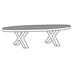 A-Meubel Salontafel TOV13-XM Alphen Oud Teakhout