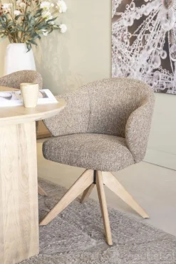 A-Meubel Stoel Connor Naturel - Beige Donna - 96344