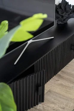 A-Meubel TV meubel Remi 4-deurs - Zwart- 95665