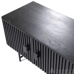 A-Meubel TV Meubel Remi 6-deurs- Zwart- 95731