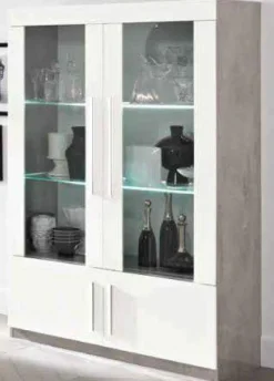 A-Meubel Vitrinekast Giethoorn Marmer Wit