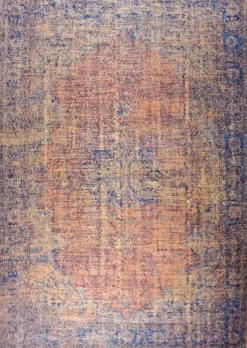 A-Meubel Vloerkleed Novum Roest-Blauw