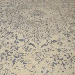 A-Meubel Vloerkleed Tabriz Geel-Grijs